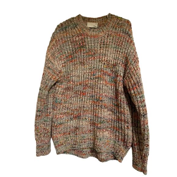 Aritzia Wilfred Free Beige Multicolor Cable Knit Women's Medium Sweater - Picture 1 of 6